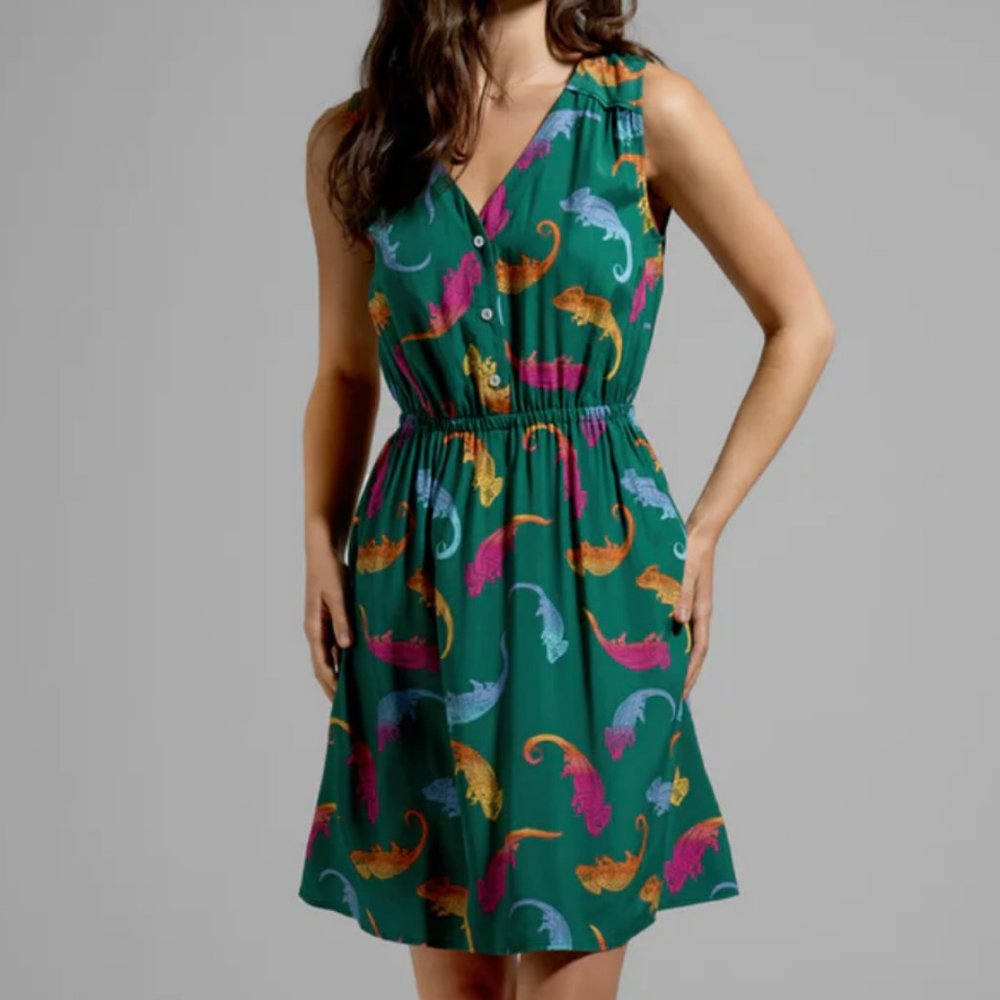 Cafe Au Soleil Sleeveless Dress Modcloth sz L